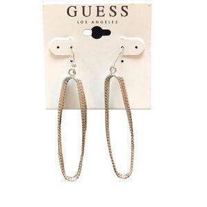 NEW Guess White Gold Earrings